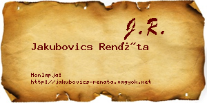 Jakubovics Renáta névjegykártya